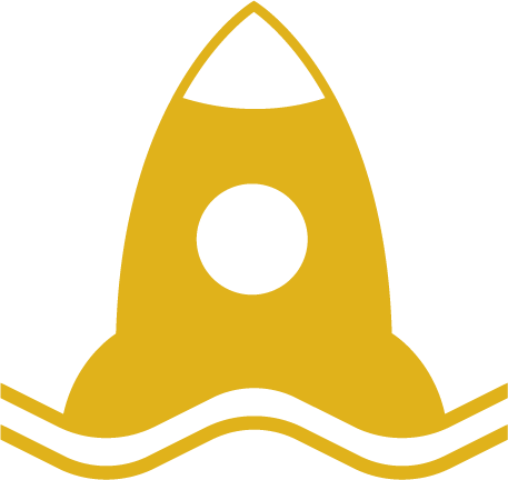 Logo Rocket Rivieira fusée or